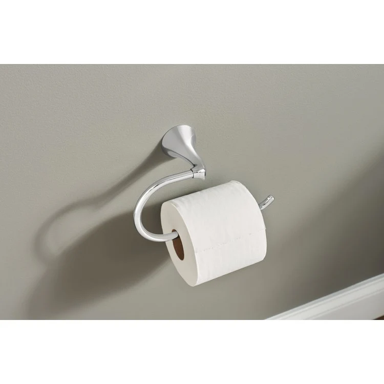 Toilet Paper Holder Darcy Euro with Press and Mark Chrome Zinc 9 x 5-1/5 x 3 Inch 3-3/8 Inch Wall Mount - Frankwebs