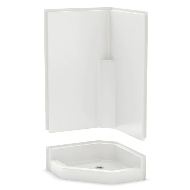 Shower Module 38 x 38 x 76-1/2 Inch AcrylX White 2 Pieces - Frankwebs