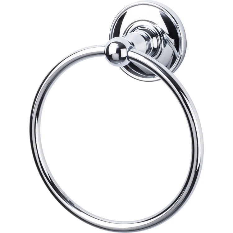 Towel Ring Edwardian Bath 7 Inch Plain Backplate Polished Chrome Zinc Alloy for Bath Hardware - Frankwebs
