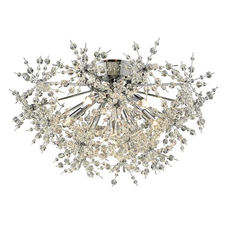 Snowburst Six-Light Semi-Flush Mount Ceiling Fixture - Frankwebs