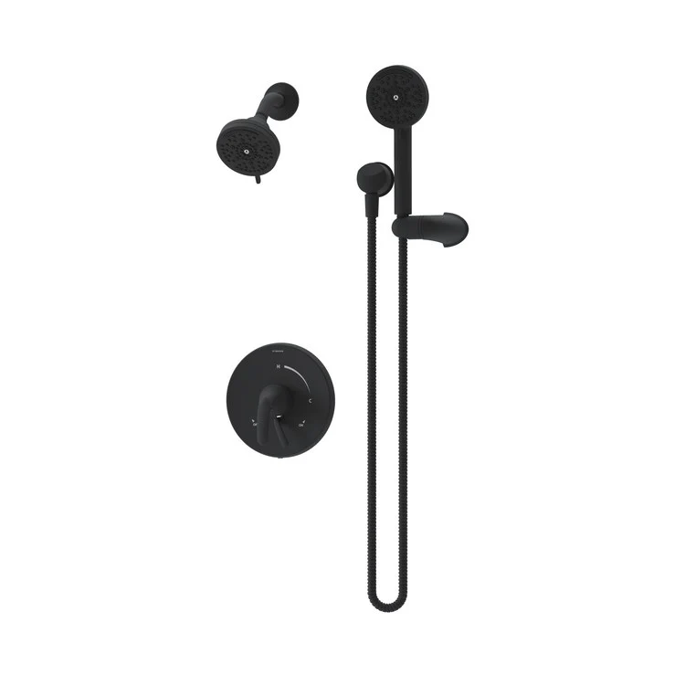 Shower Trim Elm 1 Lever Matte Black WaterSense ADA 1.5 Gallons per Minute Round 7 Function for S262 Series Temptrol Valve - Frankwebs