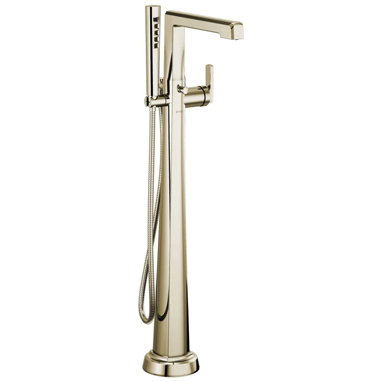 Tub Filler Trim Levoir Floor Mount 1 Lever Brilliance Luxe Gold ADA 1 Hole 15.5 Gallons per Minute - Frankwebs