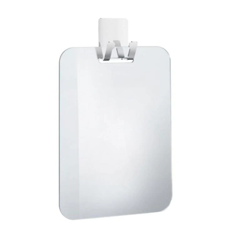 Mirror Self Adhesive Mirror with Hook Chrome Rectangle Non-Framed 5-7/8 x 10-1/4 Inch - Frankwebs