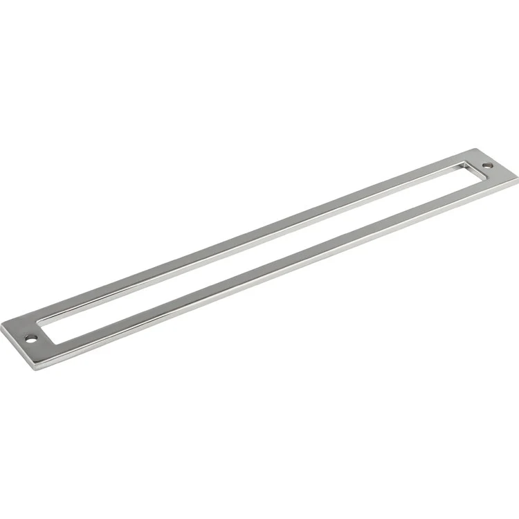 Pull Backplate Lynwood Hollin Rectangle Polished Chrome 8-13/16 Inch 2 Hole Zinc Alloy - Frankwebs