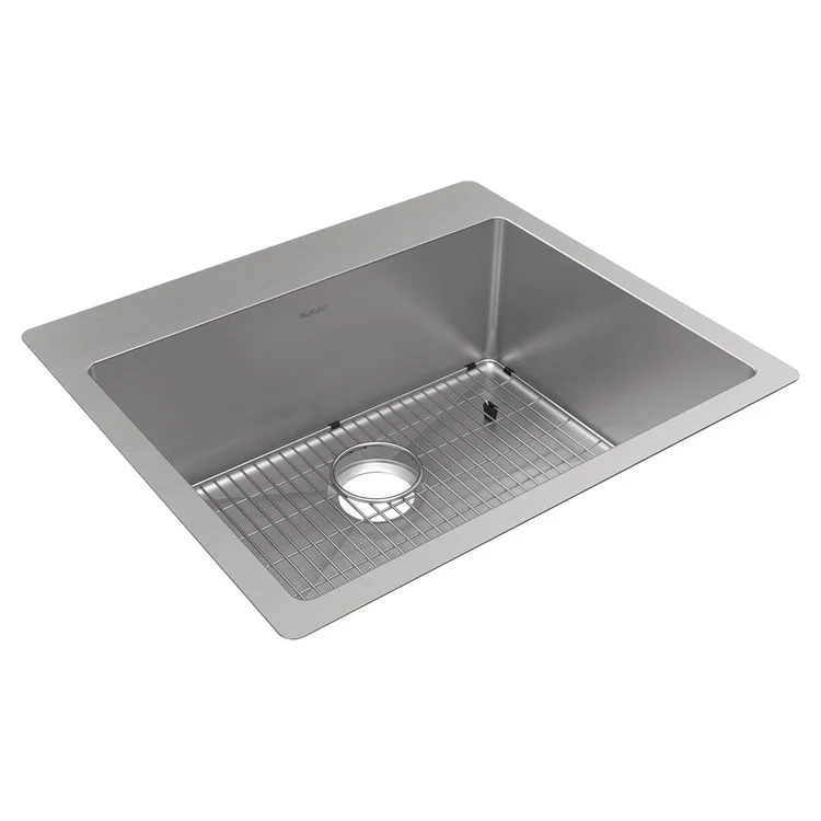Kitchen Sink Crosstown 25 x 22 Inch Single Bowl Polished Satin Drop-In Undermount - Frankwebs
