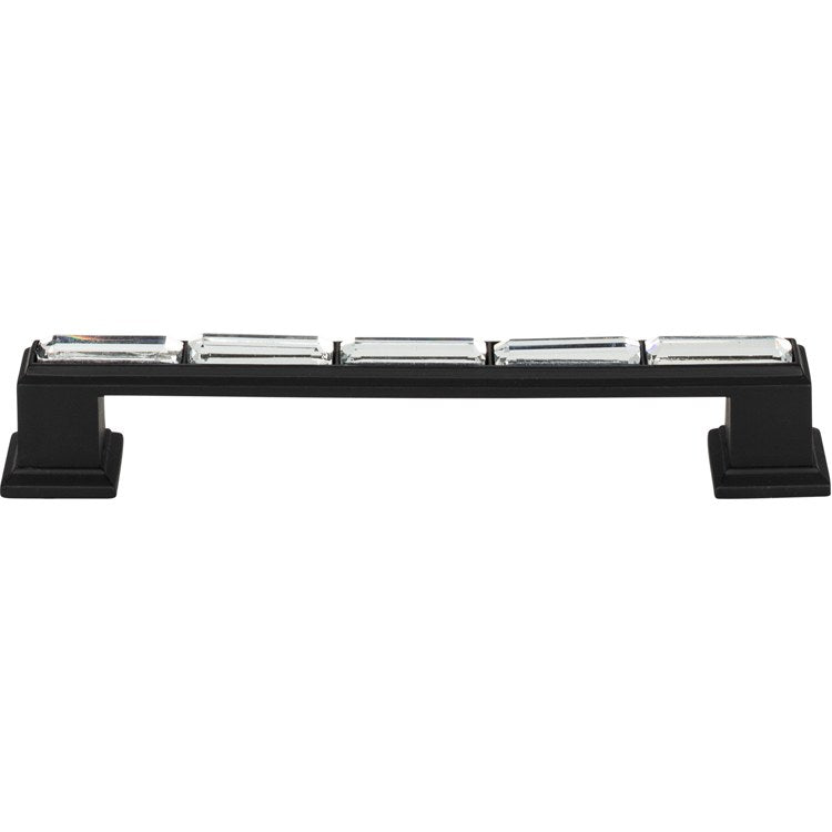 Drawer Pull Atlas Legacy Crystal Matte Black Zinc Alloy 5-1/16 Inch - Frankwebs