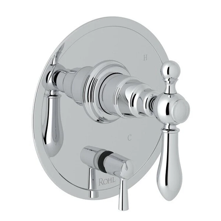 Pressure Balance Valve Trim Arcana with Diverter 1 Classic Metal Lever Polished Nickel 5.5 Gallons per Minute - Frankwebs