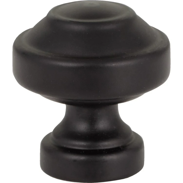 Knob Atlas Malin Matte Black Zinc Alloy 1-1/8 Inch - Frankwebs