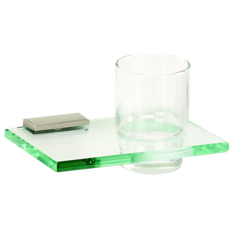 Tumbler Holder Arch Bath Unlacquered Brass Includes Tumbler Wall Mount Brass/Glass 4-5/8 x 6-3/4 Inch - Frankwebs