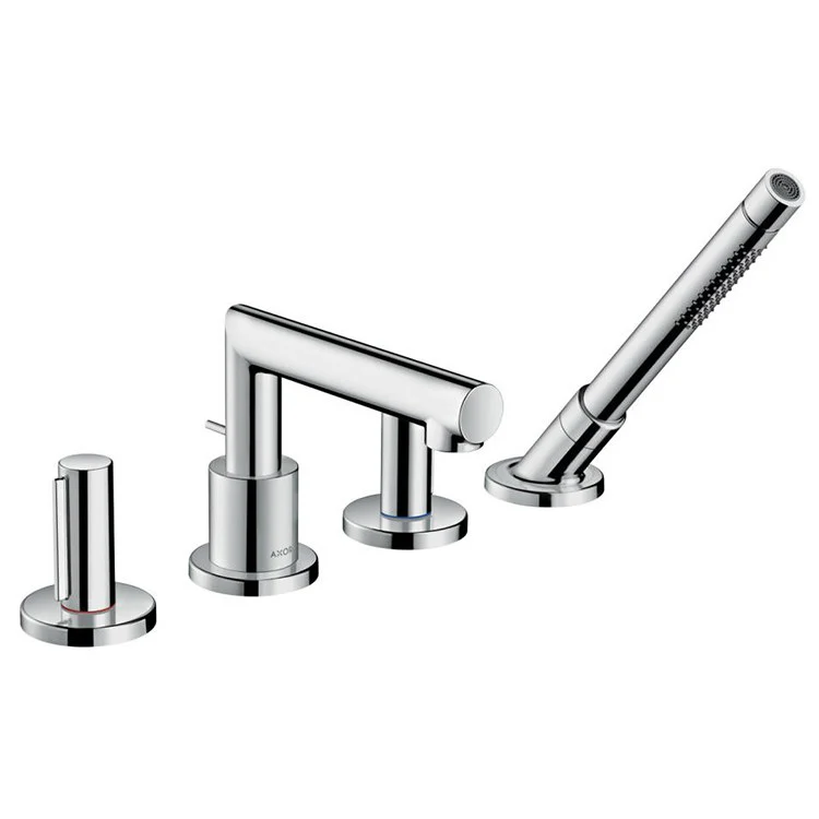 Uno Two Handle 4-Hole Roman Tub Filler with Handshower - Frankwebs
