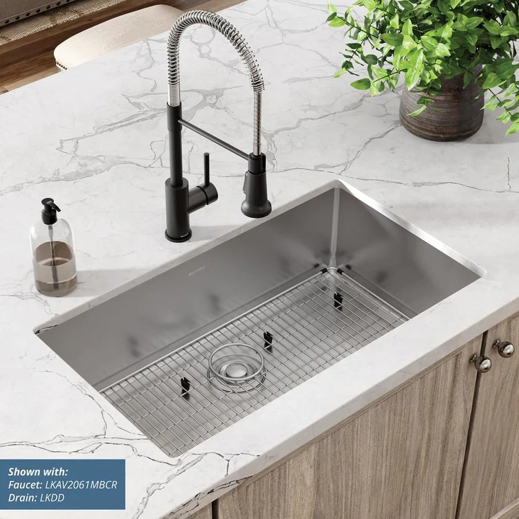 Kitchen Sink Crosstown 33 x 22 Inch Single Bowl Kit with Grid 1 Hole Polished Satin Drop-In Undermount Stainless Steel - Frankwebs