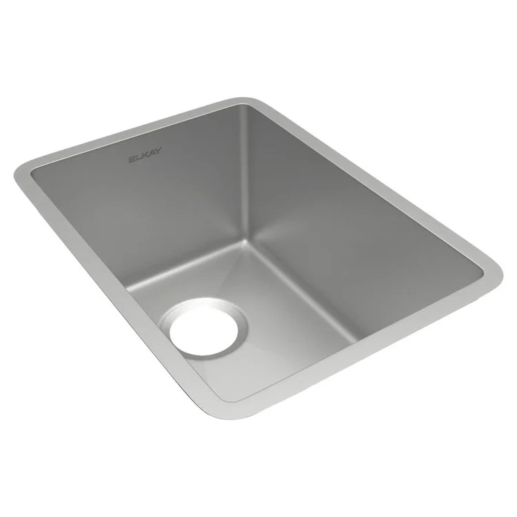 Bar Sink Crosstown 14 x 19 Inch Single Bowl Polished Satin Undermount Rectangle Drain Size 3-1/2 Inch - Frankwebs
