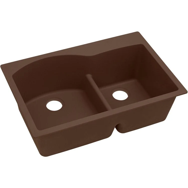 Kitchen Sink Quartz Classic 33 x 22 Inch Double Bowl Offset 60/40 with Aqua Divide Bisque Drop-In - Frankwebs