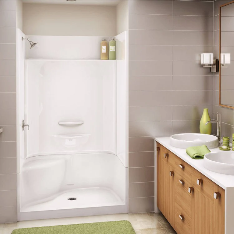 Shower Module KDS 3448 47-7/8 x 33-5/8 x 80-1/8 Inch AcrylX Biscuit 4 Pieces Right Hand Seat - Frankwebs