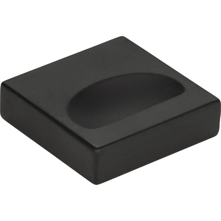 Knob Atlas Thin Square Matte Black Zinc Alloy 1-1/4 Inch - Frankwebs