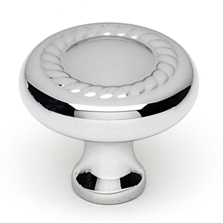 Knob Rope Round Satin Nickel Brass 1-1/2 Inch 1-1/8 Inch 9/16 Inch - Frankwebs