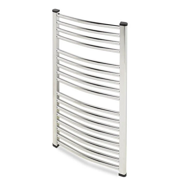 Towel Warmer Hydronic Curved Less Valve 1804 British Thermal Unit per Hour 20 x 51 Inch Satin Nickel Stainless Steel - Frankwebs
