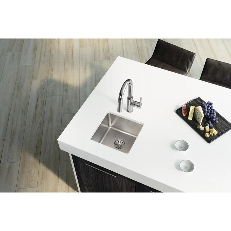 Kitchen Sink Lustertone Iconix 14.5 x 14.5 Inch Single Bowl with Perfect Drain Luminous Satin Undermount - Frankwebs