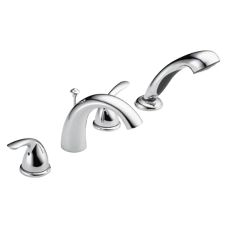 Classic Two Handle 4-Hole Roman Tub Faucet with Handshower - Frankwebs