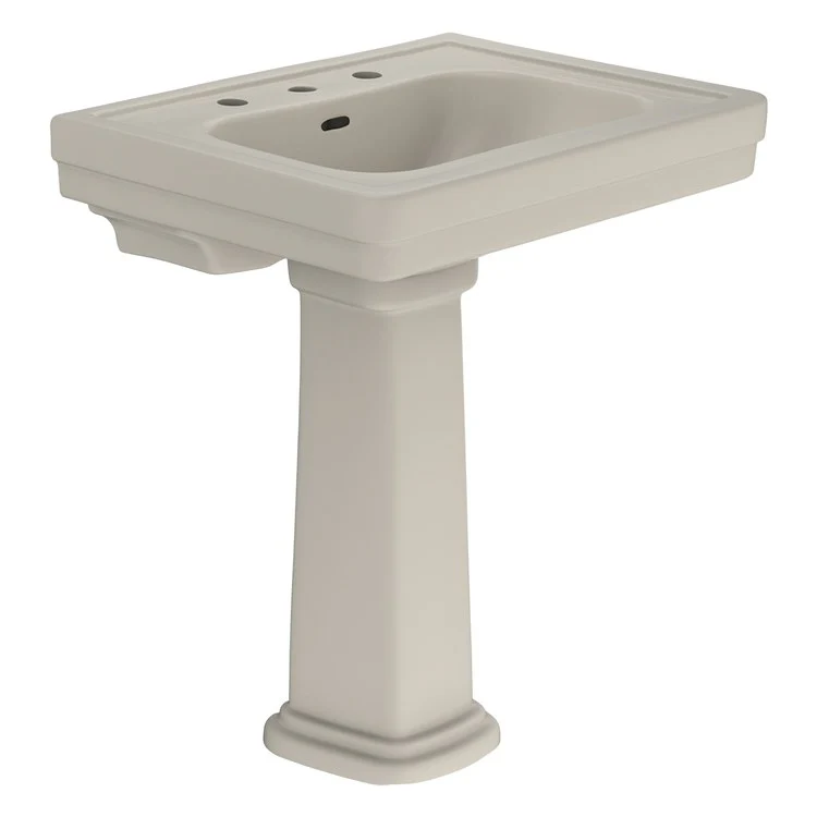 Pedestal Top Promenade Widespread 27-1/2 x 22-1/4 Inch Bone 8 Inch Spread - Frankwebs
