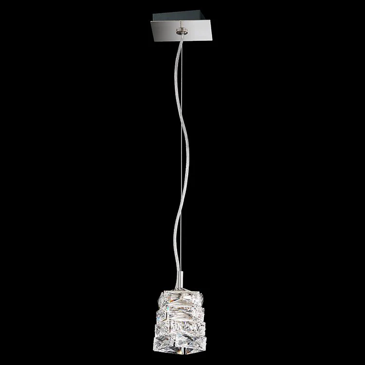 Glissando Single-Light LED Pendant with Clear Swarovski Crystals - Frankwebs