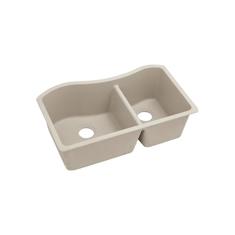 Kitchen Sink Quartz Classic 32.5 x 20 Inch Double Bowl 60/40 Greige Undermount - Frankwebs