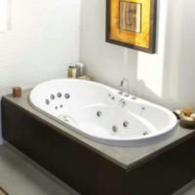 Tub Living 72Lx42W Inch Drop-In with Hydromax/Aerofeel Center White - Frankwebs