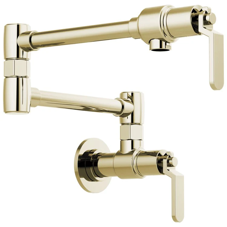 Pot Filler Litze Wall Mount Cold Water Only 2 Industrial Lever ADA Brilliance Stainless - Frankwebs