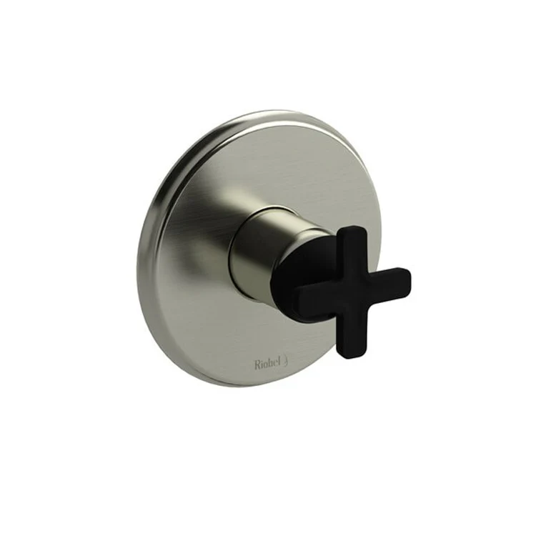 Pressure Balance Valve Trim Momenti Round Type P 1 X-Shaped Brushed Nickel/Black 5.8 Gallons per Minute - Frankwebs