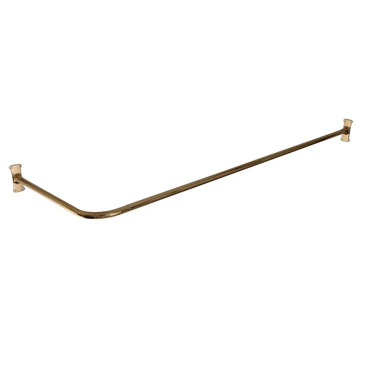 Shower Rod Corner Polished Nickel 72 Inch Brass - Frankwebs