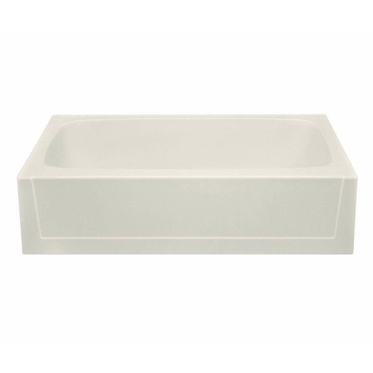 Soaking Tub Alcove Left Drain Bone Rectangle 50 Gallons 60 x 30 x 15 Inch - Frankwebs