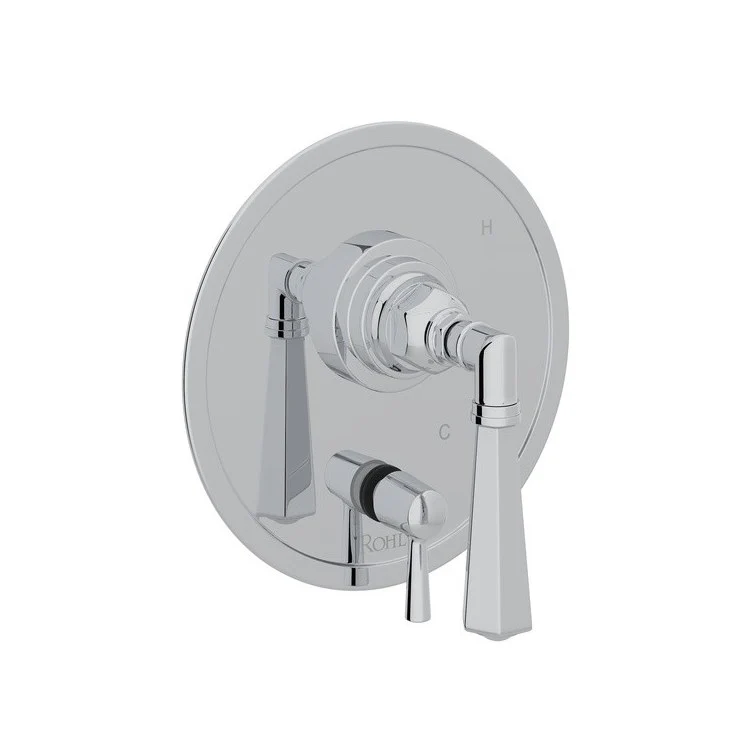 Pressure Balance Valve Trim San Giovanni with Diverter 1 Metal Lever Polished Nickel 5.5 Gallons per Minute - Frankwebs