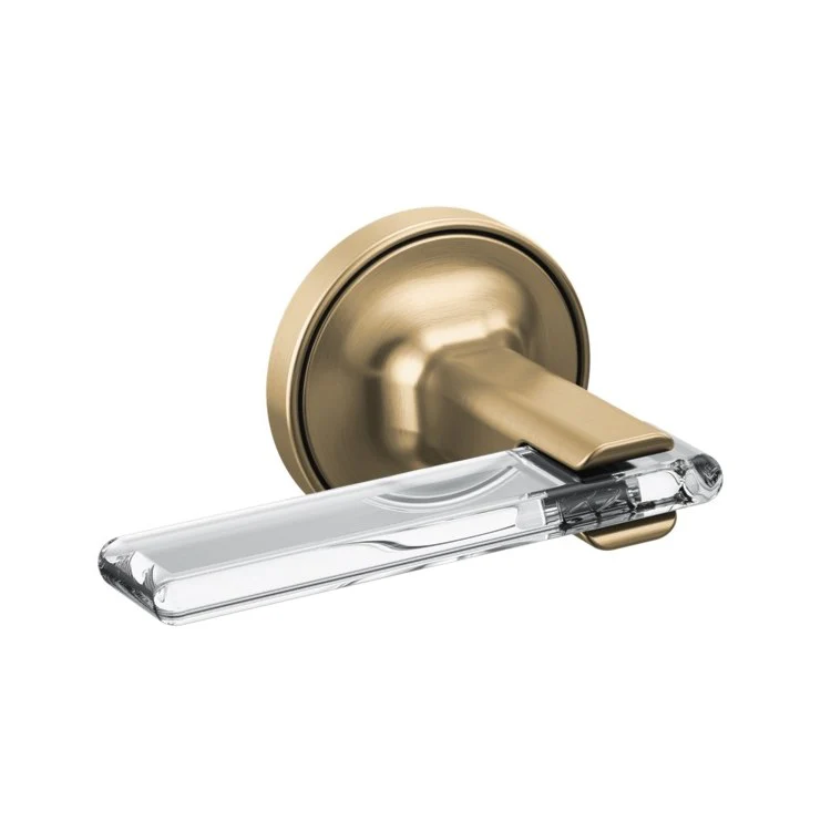 Handle Kit Allaria Zinc 2 Lever Brilliance Luxe Gold / Clear Acrylic ADA for Wall Mount Tub Filler - Frankwebs