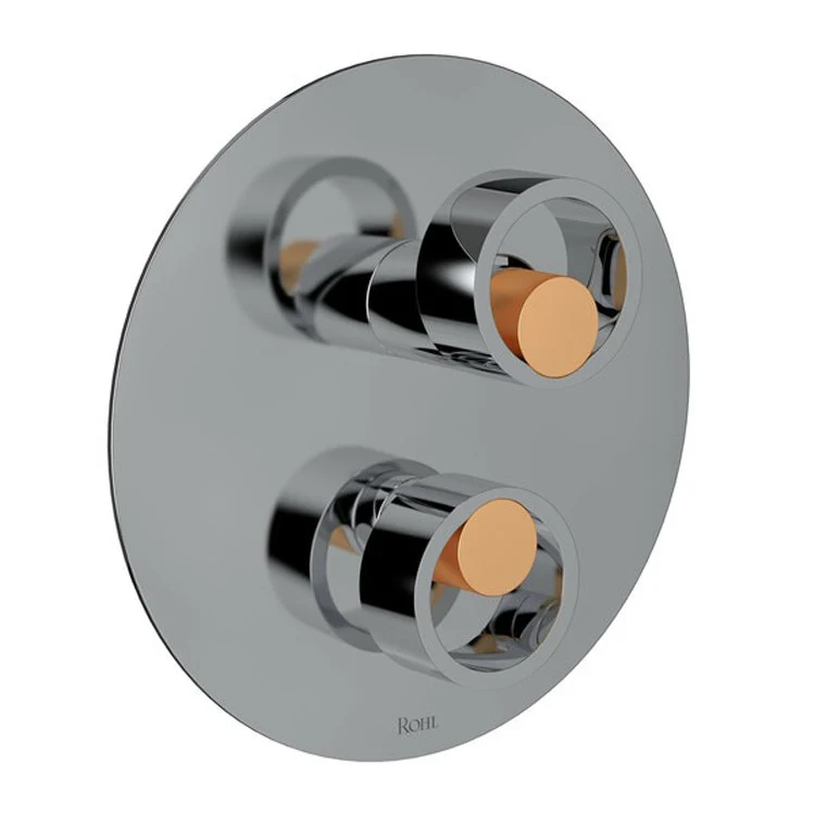 Pressure Balance Valve Trim Eclissi with Diverter 1 Circular Handle Polished Chrome 5.5 Gallons per Minute - Frankwebs