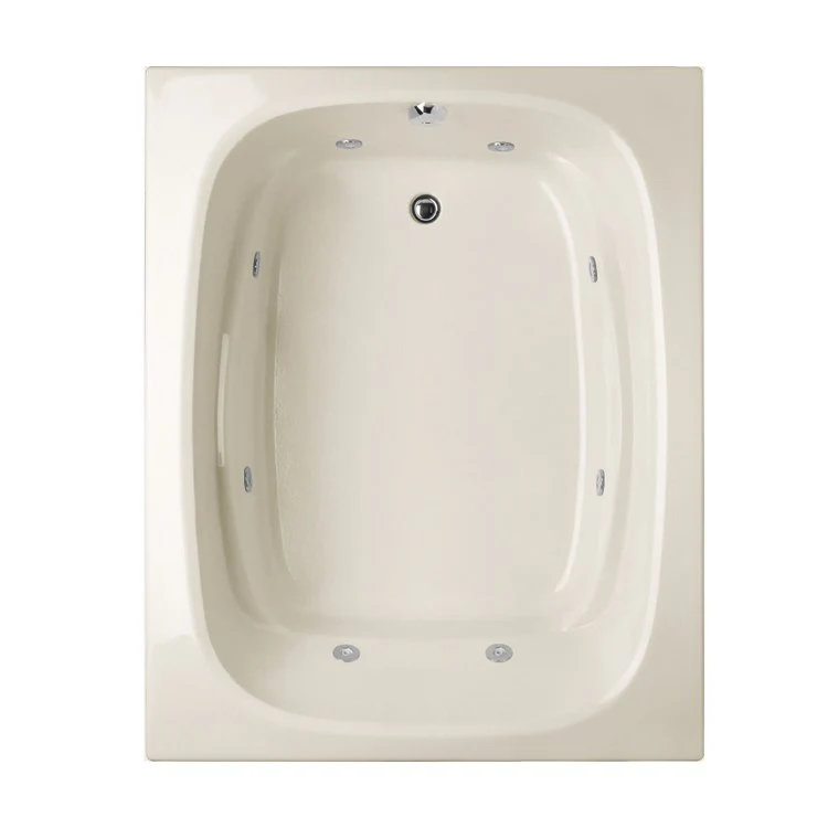Whirlpool Tub Designer Collection Alexis 60 x 48 x 20 Inch Drop-In End Drain Biscuit Oval - Frankwebs