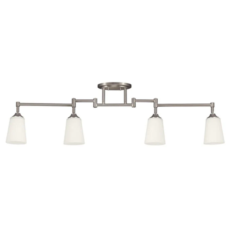 Track Lighting Kit Track Lighting 4 Lamp Brushed Nickel Glass or Shade Satin Etched C-UL-US - Frankwebs