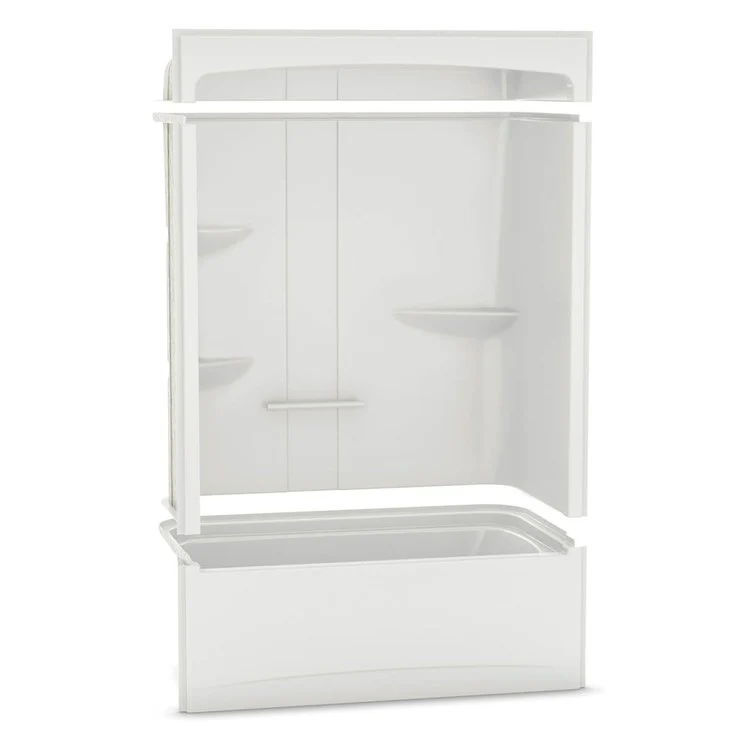 Tub and Shower Module Allia 60 x 33 x 88 Inch Acrylic Left White - Frankwebs