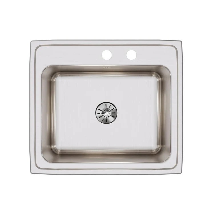 Kitchen Sink Lustertone Classic 25 x 22 Inch Single Bowl with Perfect Drain MR2 Hole Lustrous Satin Drop-In - Frankwebs