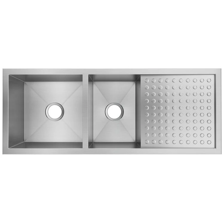Kitchen Sink Crosstown 47.25 x 18.5 Inch Double Bowl 60/40 Polished Satin Undermount - Frankwebs