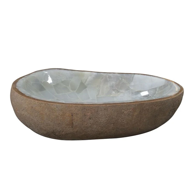 Vessel Nevis with Mosaic Yellow/White Onyx 12 to 18 Inch - Frankwebs
