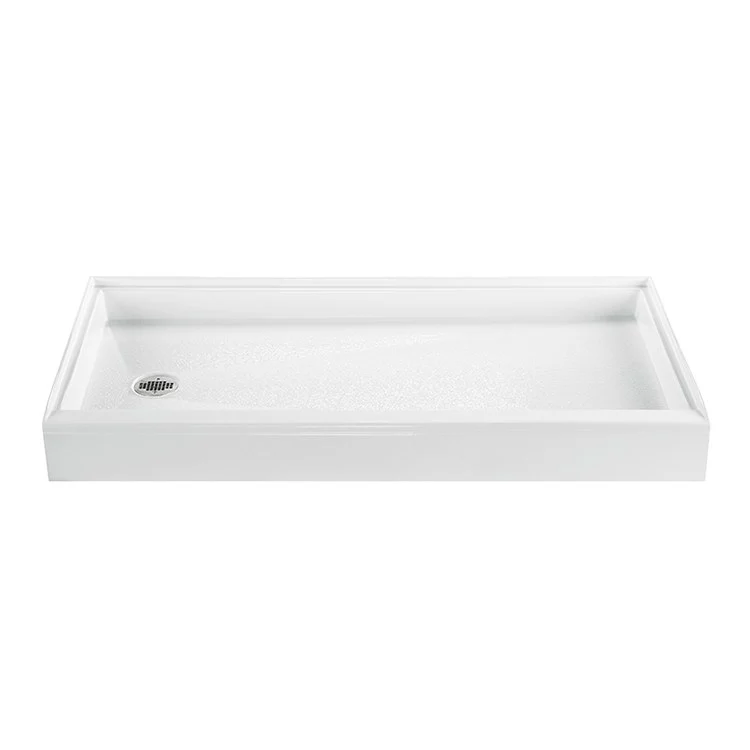 Shower Base Single Threshold Biscuit 60 x 30 Inch Acrylic Left Hand Drain - Frankwebs