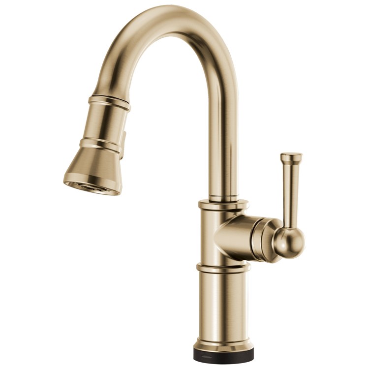 Prep Faucet Artesso SmartTouch Technology 1 Lever ADA Brilliance Luxe Gold Pull Down 2 Function Wand Aerated Stream/Spray 360 Degree Swivel - Frankwebs