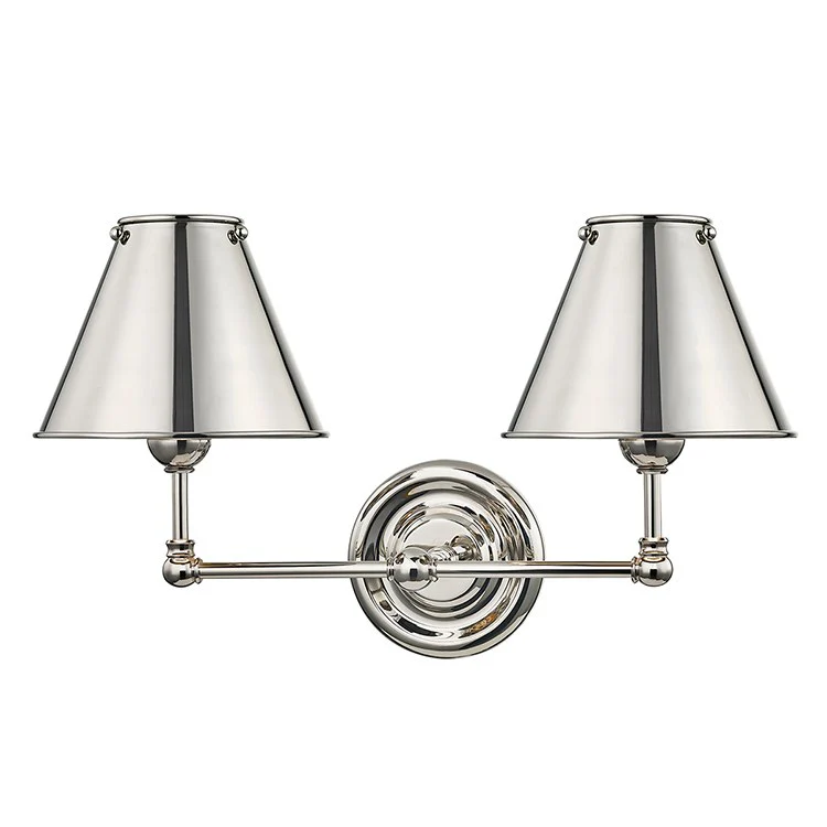 Classic No.1 Two-Light Wall Sconce with Metal Shade by Mark D. Sikes - Frankwebs