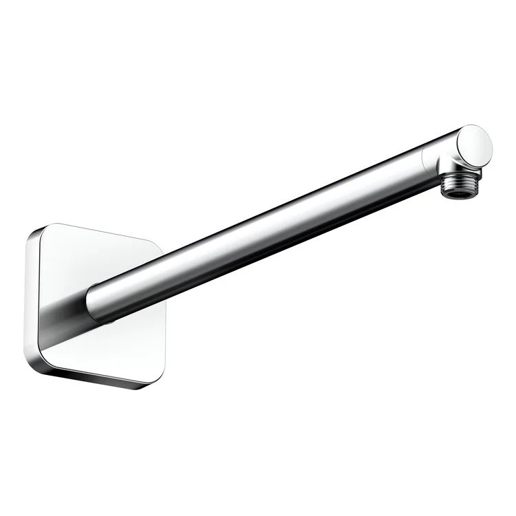 Shower Arm ShowerSolutions with Softsquare Flange Chrome 15 Inch NPT Brass 90 DEG Wall Mount - Frankwebs