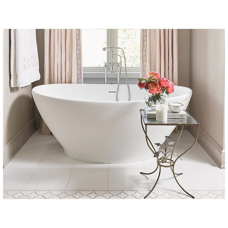 Air Tub Elise 6 62 x 35 Inch Freestanding Air Bath Center White Matte Oval Sculpturestone 86 Gallons 26-1/2 Inch - Frankwebs