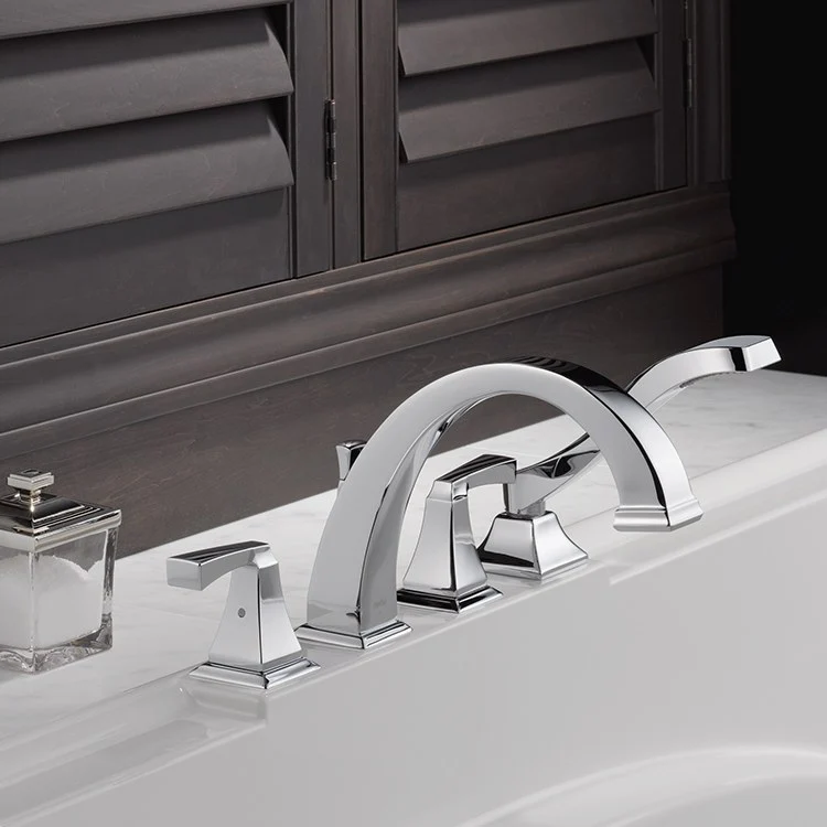 Dryden Two Handle 4-Hole Roman Tub Faucet with Handshower - Frankwebs