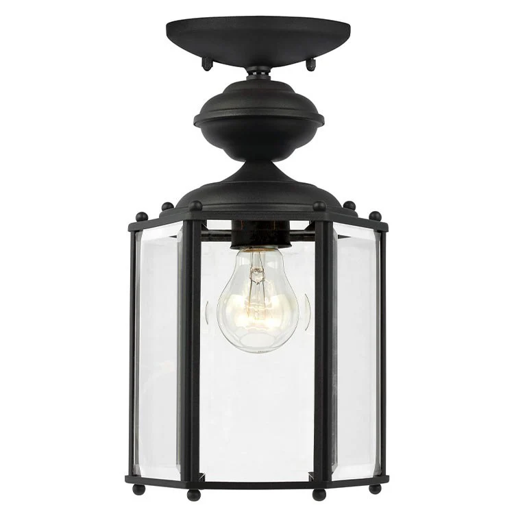 Classico Single-Light Outdoor Convertible Semi-Flush Mount Ceiling Fixture Ceiling Fixture/Pendant - Frankwebs