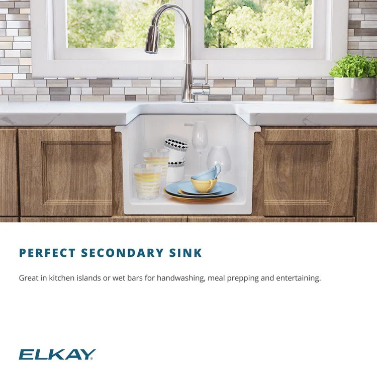 Sink Kit Fireclay Bar Sink Faucet Kit 16.5 x 19 Inch Single Bowl White Faucet Bottom Grid Drain and Cleaning Kit - Frankwebs