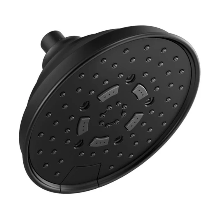 Showerhead Universal Showering 5 Function Brilliance Luxe Gold 7 Inch 1.75 Gallons per Minute H2Okinetic Classic Round Includes H2Okinetic Rinsing Shampoo Full Full & Shampoo & Massage Spray - Frankwebs