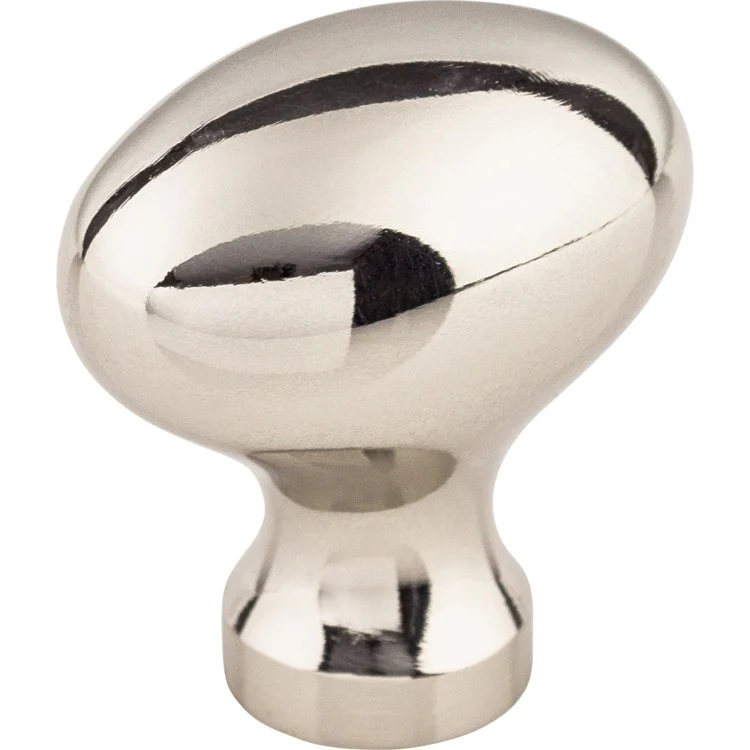 Knob Asbury Egg Oval Polished Nickel Zinc Alloy 1-1/4 Inch 1-1/4 Inch - Frankwebs